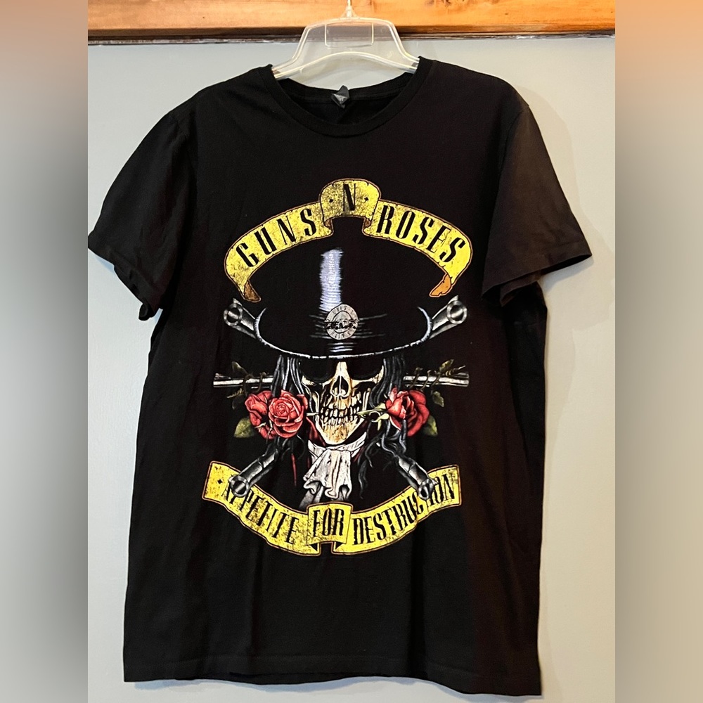 Guns N' Roses Appetite For Destruction Skulls Rock Band Tee Size Large